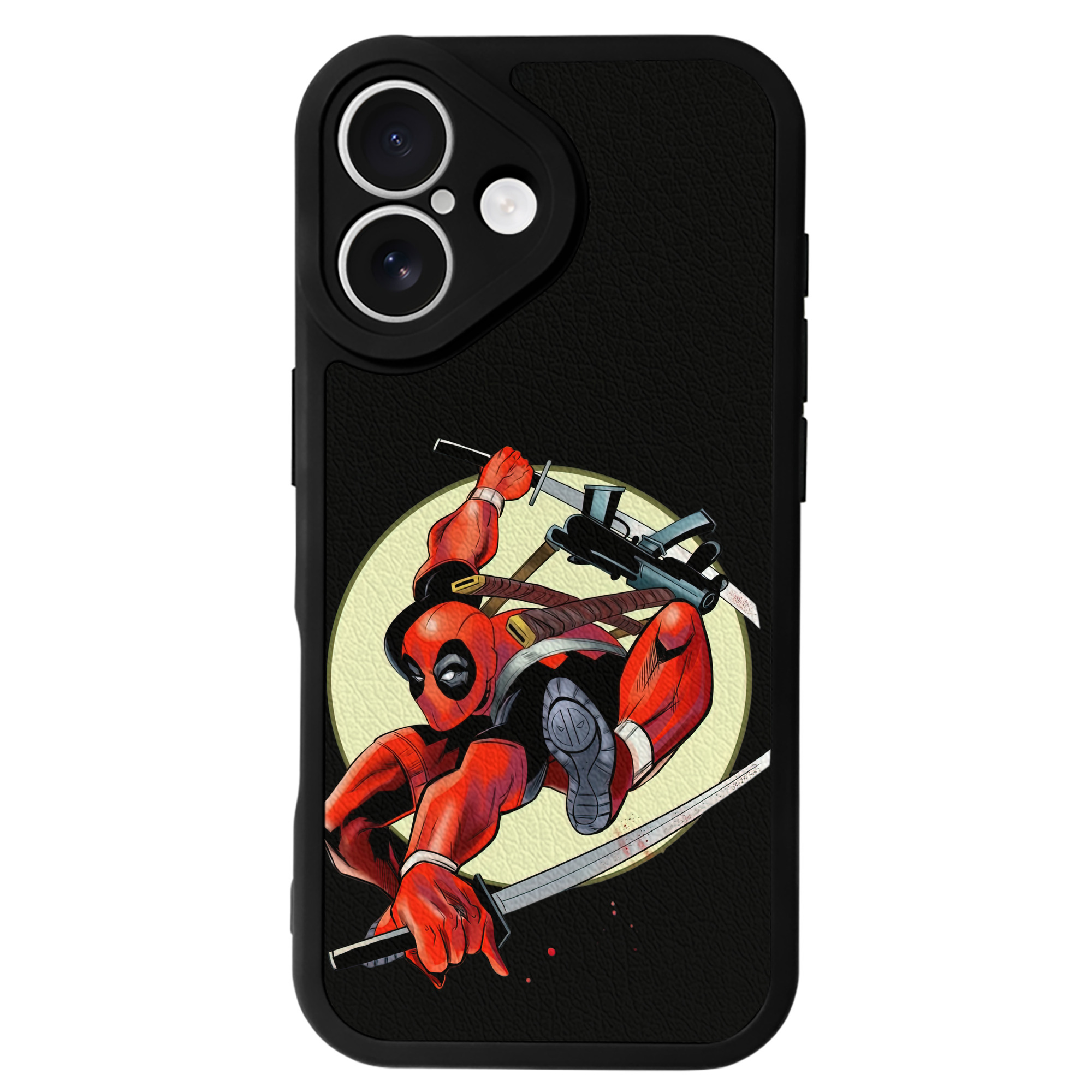 （画像用） Deadpool デッドプール 【iPhone 16シリーズ対応】シリコンスマホケース（レザー調） 材質：シリコン